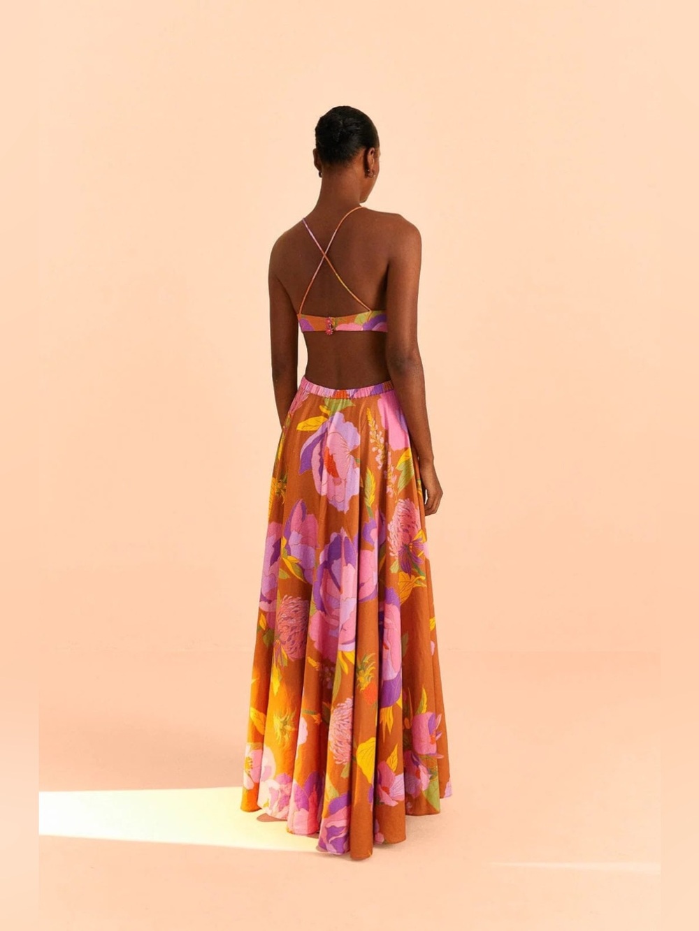 Farm Rio Embroidered Flower Top Maxi Dress - Picture 2 of 8